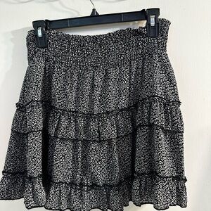 Altard State Black and White Ruffled Skirt